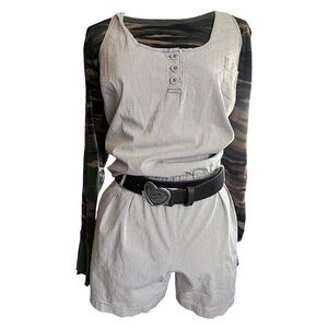 Striped Overalls/Shortalls